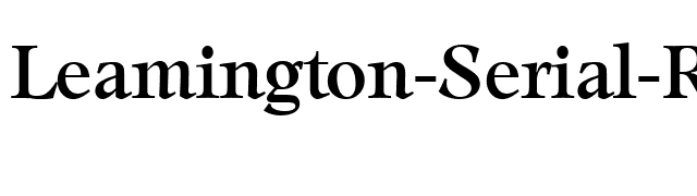 Leamington-Serial-Regular font preview