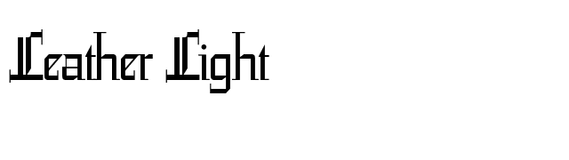 Leather Light font preview