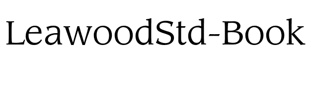 LeawoodStd-Book font preview