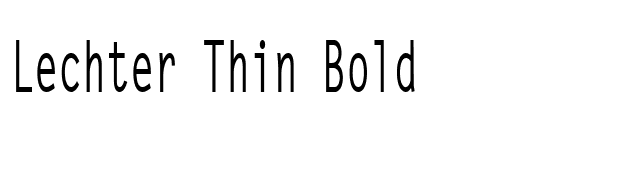 Lechter Thin Bold font preview