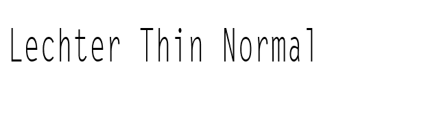 Lechter Thin Normal font preview