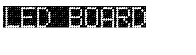 LED BOARD font preview