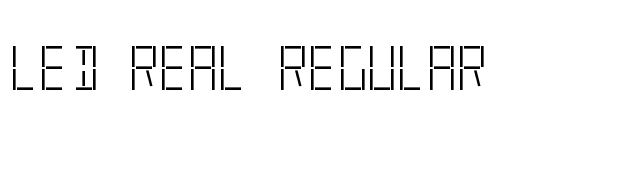 LED Real Regular font preview