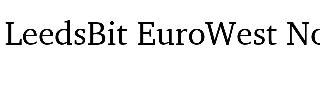 LeedsBit EuroWest Normal font preview