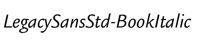 LegacySansStd-BookItalic font preview