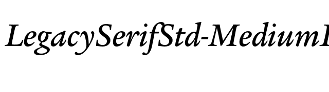 LegacySerifStd-MediumItalic font preview