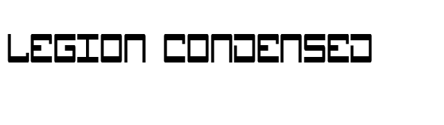 Legion Condensed font preview