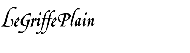 LeGriffePlain font preview