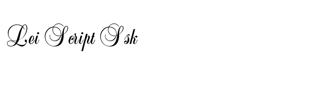 Lei Script Ssk font preview