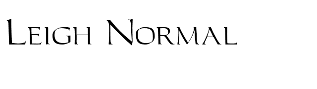 Leigh Normal font preview