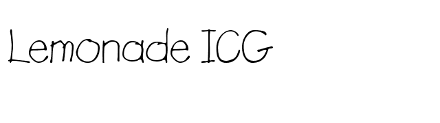 Lemonade ICG font preview