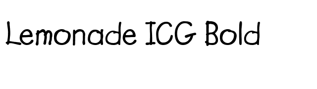 Lemonade ICG Bold font preview