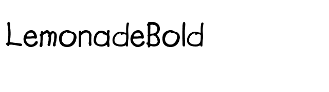 LemonadeBold font preview