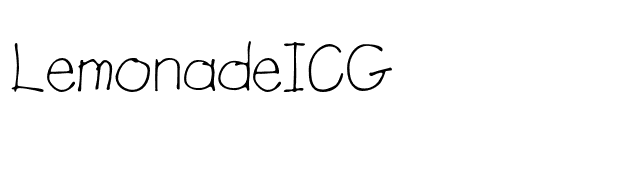 LemonadeICG font preview