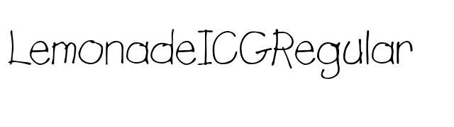 LemonadeICGRegular font preview