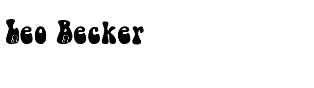 Leo Becker font preview