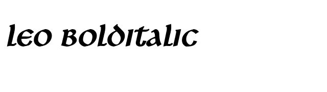 Leo BoldItalic font preview