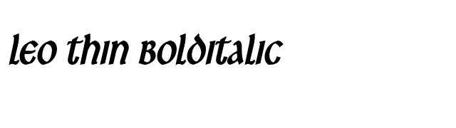 Leo Thin BoldItalic font preview