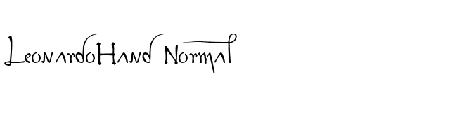 LeonardoHand Normal font preview