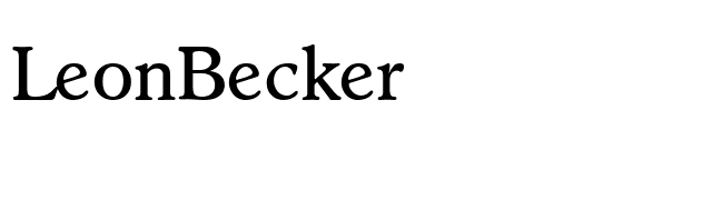 LeonBecker font preview