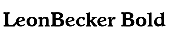 LeonBecker Bold font preview