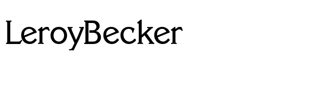 LeroyBecker font preview