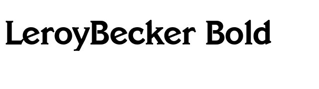 LeroyBecker Bold font preview