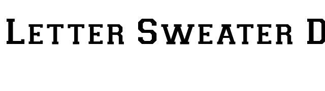 Letter Sweater Display SSi font preview