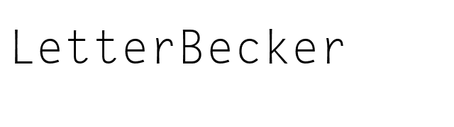 LetterBecker font preview