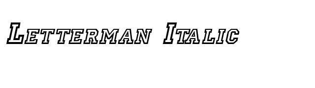 Letterman Italic font preview