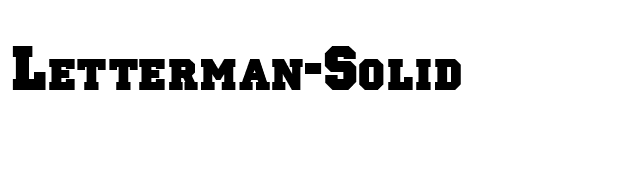 Letterman-Solid font preview