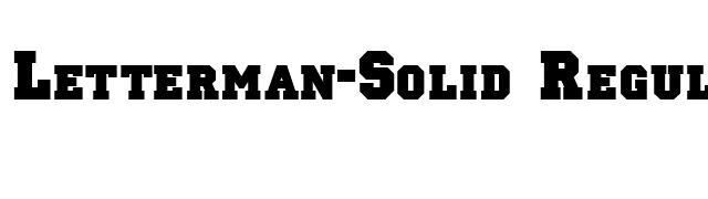 Letterman-Solid Regular font preview