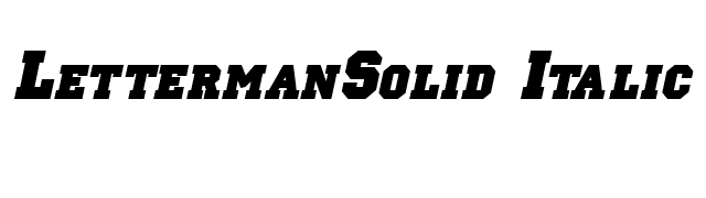 LettermanSolid Italic font preview