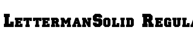 LettermanSolid Regular font preview