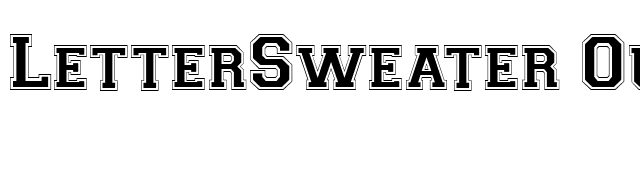 LetterSweater Outline SSi Normal font preview