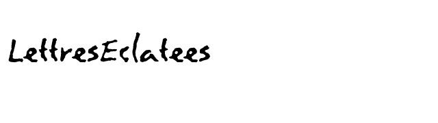 LettresEclatees font preview