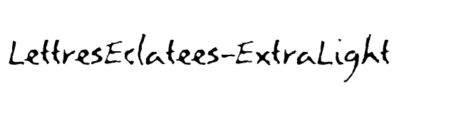 LettresEclatees-ExtraLight font preview