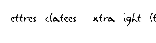LettresEclatees-ExtraLightAlt font preview