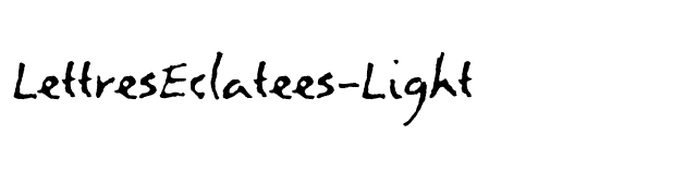 LettresEclatees-Light font preview