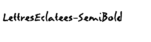 LettresEclatees-SemiBold font preview