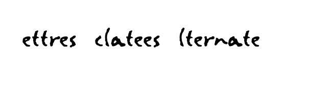 LettresEclateesAlternate font preview