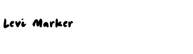 Levi Marker font preview