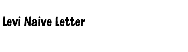 Levi Naive Letter font preview