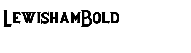 LewishamBold font preview