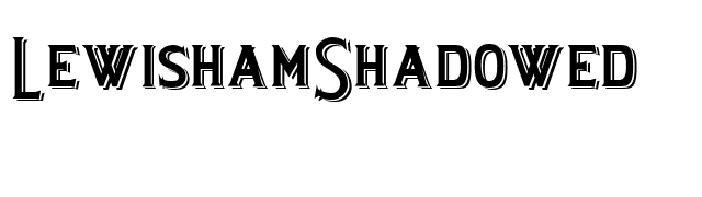 LewishamShadowed font preview