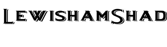 LewishamShadowedWide font preview