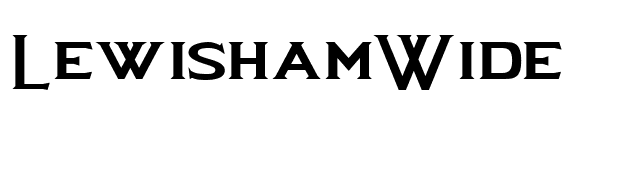 LewishamWide font preview