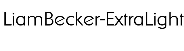 LiamBecker-ExtraLight font preview