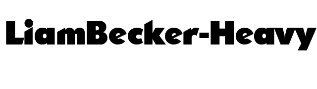 LiamBecker-Heavy font preview