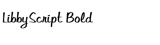 LibbyScript Bold font preview